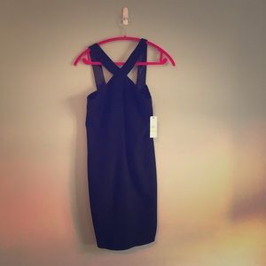Laundry Halter Knee Length Dress Black